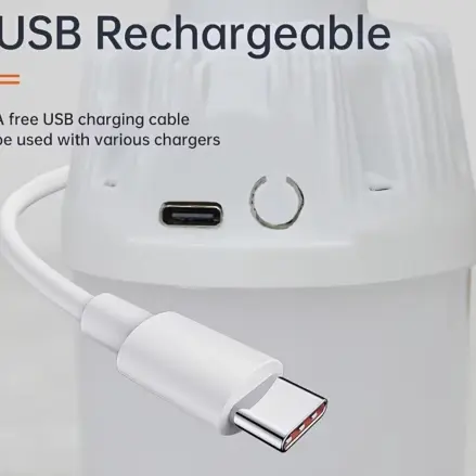 Bombilla LED Recargable USB – 3 Modos de Luz + 2 Colores's photo #1